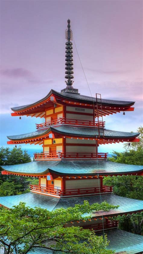 Pagoda Chureito Japanese Pagoda Japanese Architecture Japan