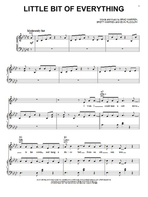Little Bit Of Everything Sheet Music By Keith Urban Piano Vocal