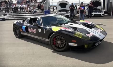Twin Turbo Ford Gt Burns Out On The Way To 200mph Coolfords