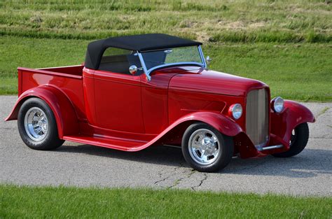 1932 Ford Pickup Roadster Street Rod Hot Streetrod Hotrod Red
