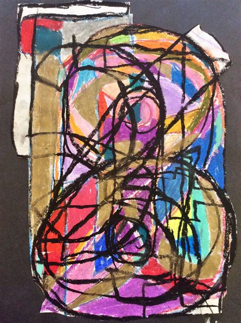 Jasper Johns Inspired Overlapped Numbers Pencil And Oil Pastel Year 34