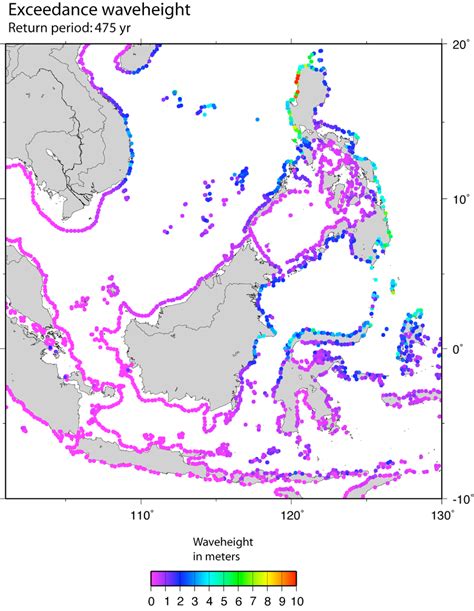 Tsunamis affecting new zealand are mainly due to the country being part of the geologically active pacific plate and associated with the pacific ring of fire. Probabilistic tsunami hazard map for Southeast Asia showing the peak... | Download Scientific ...