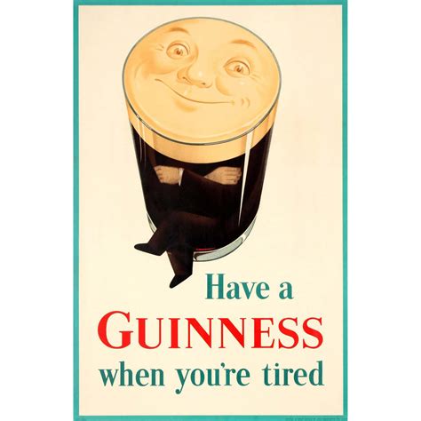 Original Vintage Iconic Beer Drink Poster Have A Guinness When Youre