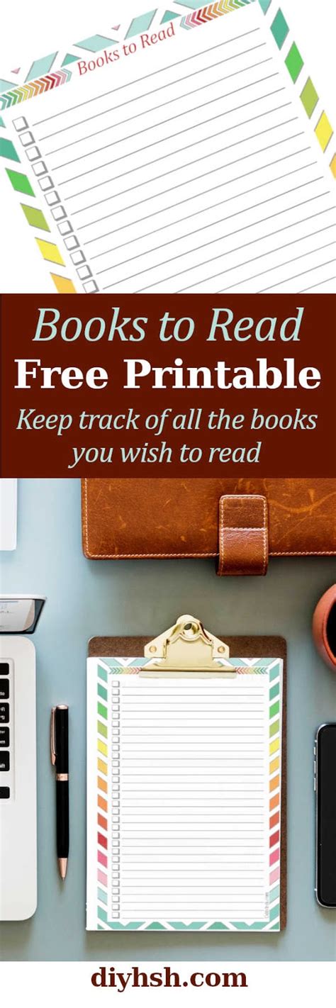 Sort free printables by theme, show, or song. Books to Read - Free Printable (5.5 x 8.5) - DIY Home ...