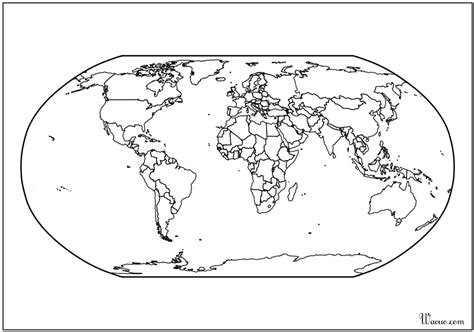 Mappemonde Imprimer GreatestColoringBook Com