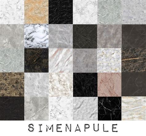 Whether sims are hugging a cow, making friends (or enemies) with their chickens, or growing the biggest vegetables around, the countryside is abundant with new experiences and ways to connect with the world around them. Luxury Marble Floor 30 swatches at Simenapule » Sims 4 Updates