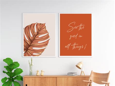 Decals are a great option for a temporary touch of style. Abstract Burnt Orange Set of 2 Prints Digital Download Minimalist Poster Rustic Home Decor ...
