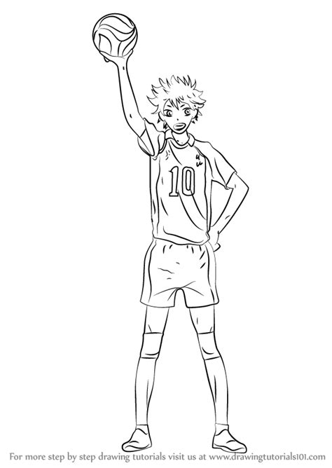 Step by Step How to Draw Shoyo Hinata from Haikyuu