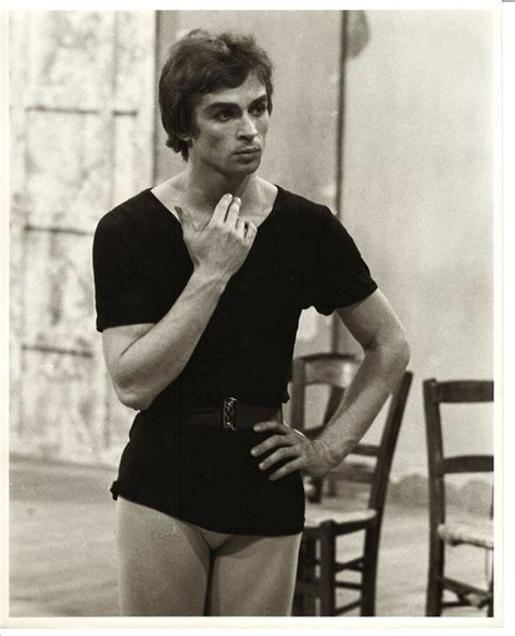 He captivated audiences with spectacular leaps and turns. Antique Rudolf Nureyev at the rehearsal. Photograph ...