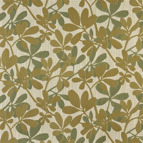 Light And Dark Green On Beige Large Abstract Leaf Or Foliage Pattern