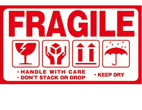 Buy Large Fragile 152 Cm X 3½ Handle With Care Keep Dry Upward Do