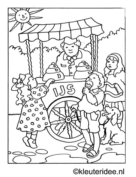 Kleurplaat Zomer Kleuteridee Nl Colouring Pages Coloring Sheets
