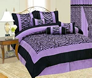 A wide variety of zebra bed sets options are available to you, such as technics, material, and use. Amazon.com - Full / Queen Short Fur Black / Purple Zebra ...