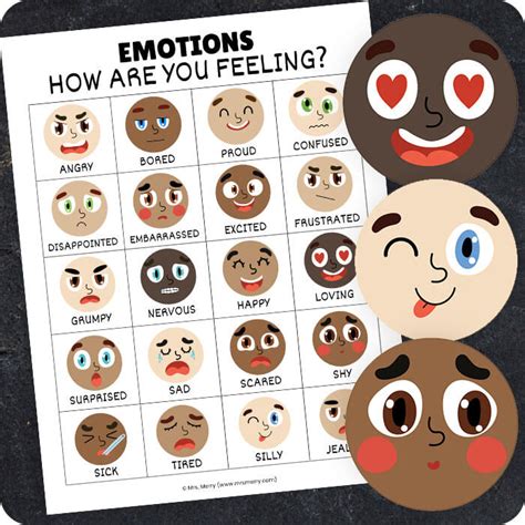 Buy 4 Colorful Feelings Chart For Kids Learning Poste