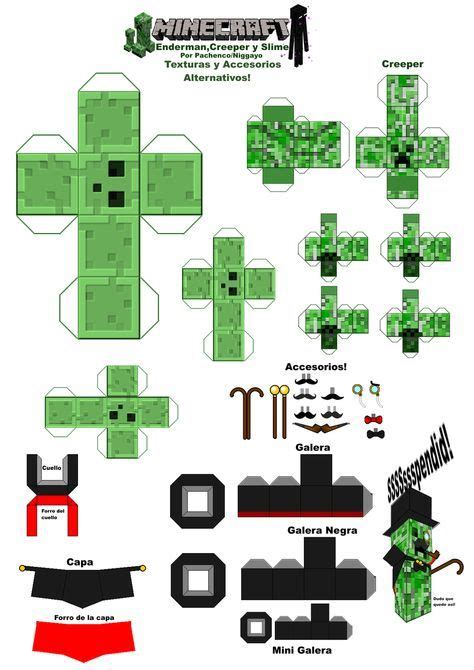Mincraft Papercraft Minecraft Papercraft Texturas Y Accesorios