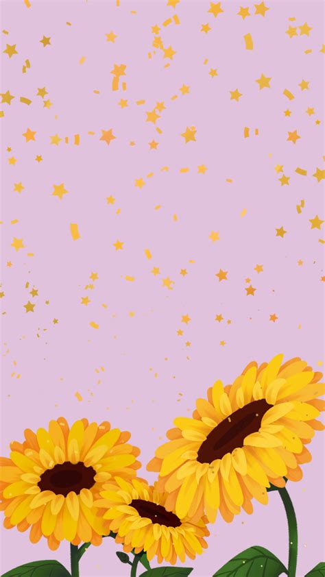 Pastel Aesthetic Yellow Sunflower Background Joanamtfjoana