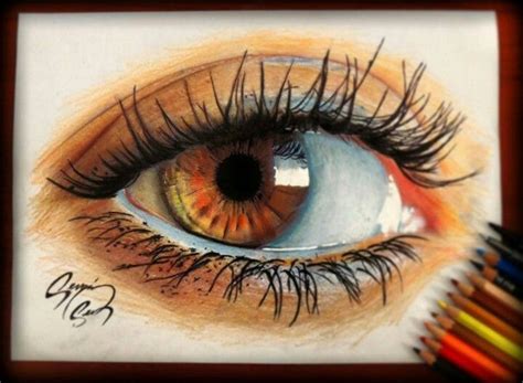 Colored Pencils Realistic Drawings Eye Painting Colorful Drawings