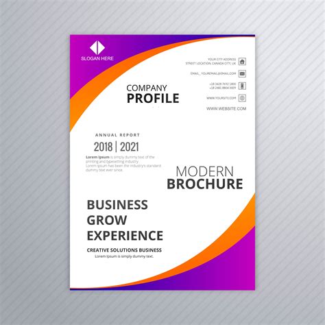 Professional Business Flyer Template Card Colorful Wave Design 258765