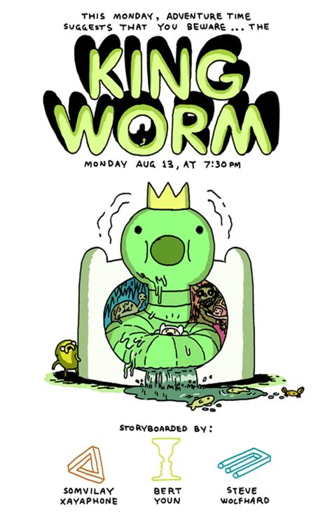 king worm promo art by steve wolfhard adventure time episodes adventure time anime adventure