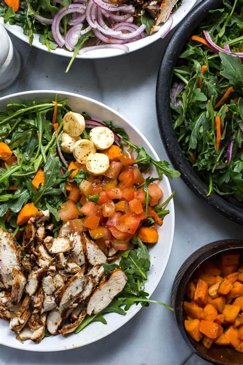 Combine first 7 ingredients in a medium bowl, stirring with a whisk. Balsamic Grilled Chicken and Arugula Salad-2 - The Girl on ...