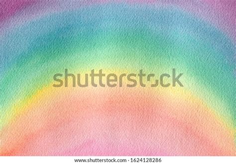 Watercolor Rainbow Background Pastel Color Gradient Stock Illustration