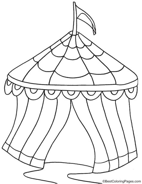 These coloring pages are a great way to … Circus tent coloring page in 2020 | Coloring pages, Circus ...