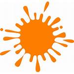 Splash Paint Clipart Icon Vector Orange Purple
