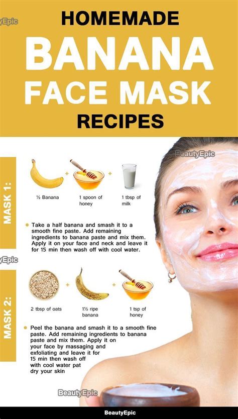 Homemade Banana Face Mask Recipes Banana Face Mask Skin Face Mask