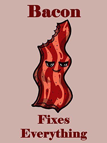 Bacon Fixes Everything Food Humor Cartoon 18x24 Vinyl Print Poster