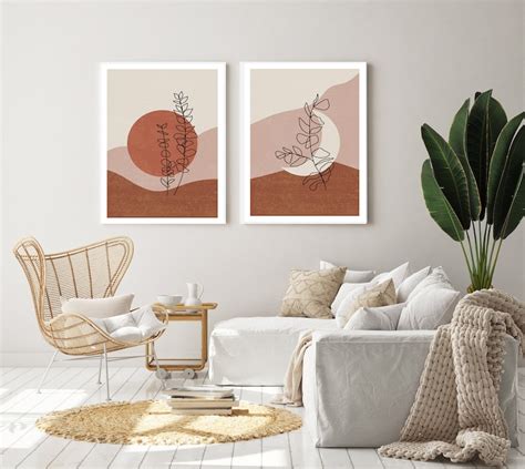 Sun And Moon Boho Boho Wall Art Boho Printsboho Etsy