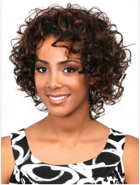 curly brazilian remy hair brown chin length sassy 3 4 wigs