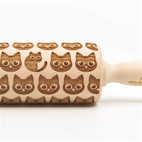 No R183 Hedgehogs Pattern Rolling Pin Engraved Rolling Etsy