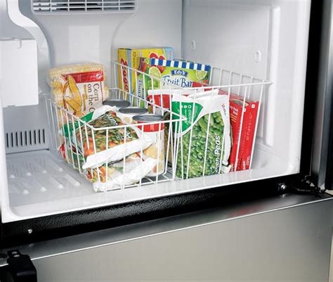 White Wire Freezer Storage Baskets Set Of 2 Home And Kitchen