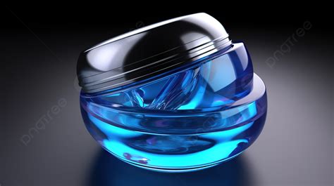 Moisturizing Gel In Stunning Blue 3d Render Background Cosmetic