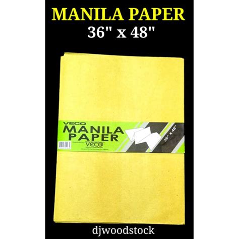 Manila Paper 36 X 48 Sold By Piece Shopee Philippines