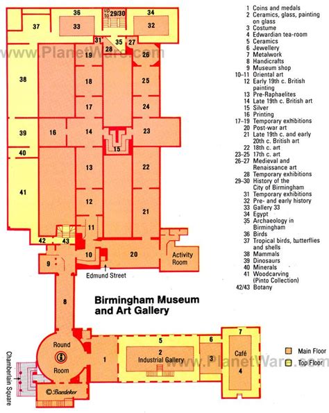 Map Of Birmingham Museum And Art Gallery Planetware Birmingham