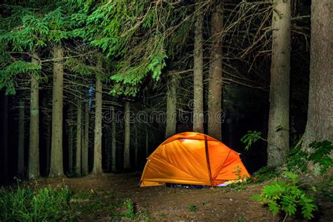 Camping In The Forest Stock Photo Image Of Extreme Camp 58750578