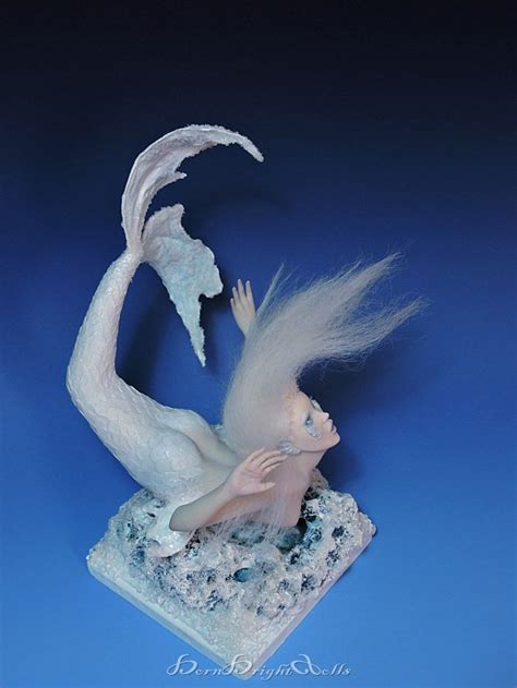 Glacia Icy Mermaid Ooak Sculpture By Bornbrightdolls Mermaid