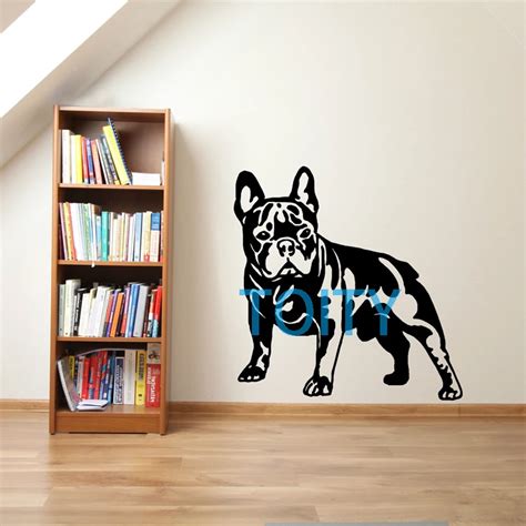 French Bulldog Wall Sticker Dog Vinyl Decal Pet Poster Room Mural H58cm
