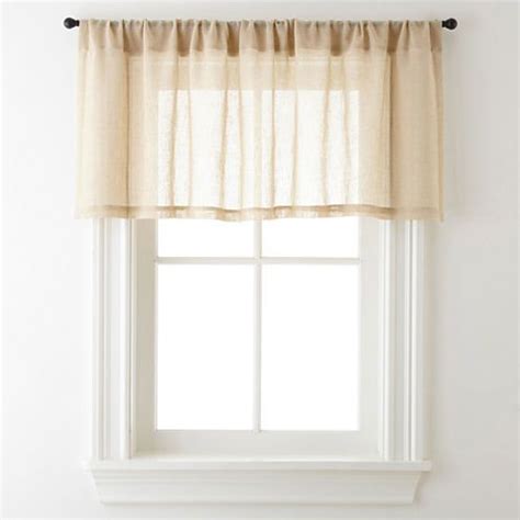 Shop for kitchen curtains valances at bed bath & beyond. JCPenney Home™ Bayview Rod-Pocket Sheer Tailored Valance ...