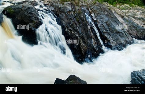 Long Exposure Of Chutes Ontario Provincial Park Waterfalls In Massey