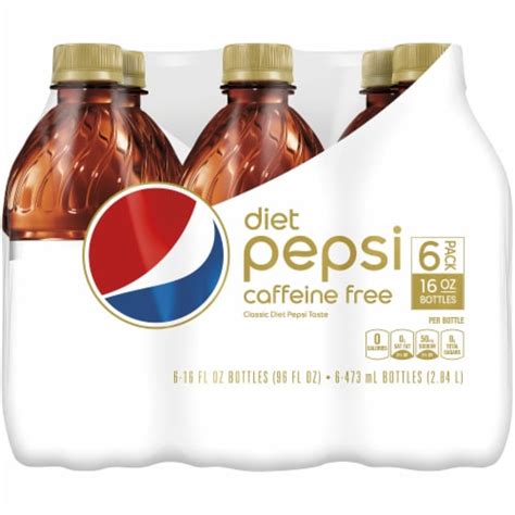 Diet Caffeine Free Pepsi Soda Bottles 6 Bottles 16 Fl Oz Kroger