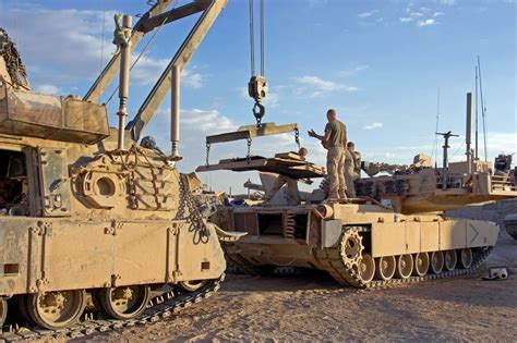 Us Marines Use An M88a2 Hercules Armored Recovery Vehicle To