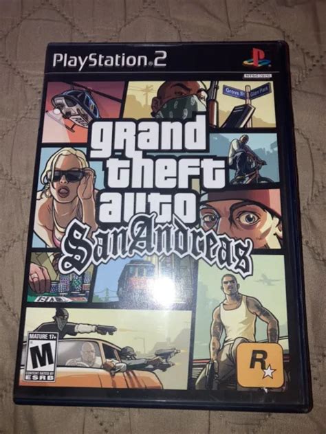 GRAND THEFT AUTO GTA San Andreas PlayStation PS2 04 W Manual Tested