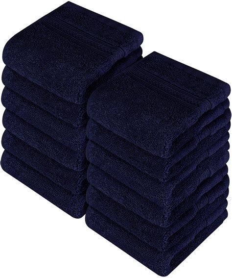 Pack Of 12 Washcloth Towel Set Premium Cotton 700 Gsm 12x12 By Utopia