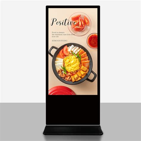 floor standing digital poster display kiosk signage system