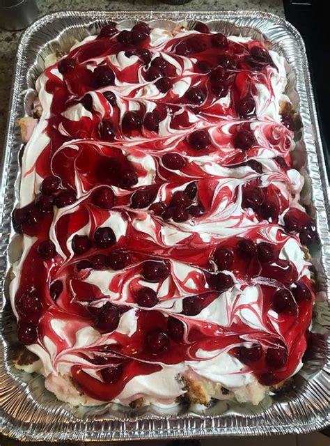 Creamy and decadent, this cherry trifle is a sure crowd pleaser! Heaven on Earth Cake