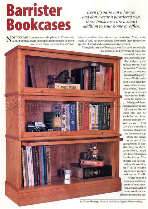 Barrister Bookcase Plans • Woodarchivist