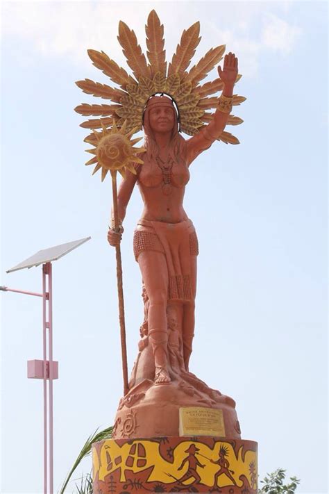 Anacaona statue in her home town Cité d Anacaona de la ville de