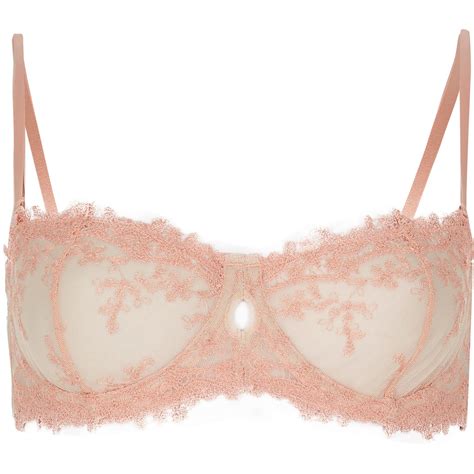 Lyst River Island Light Pink Lace Bra In Pink